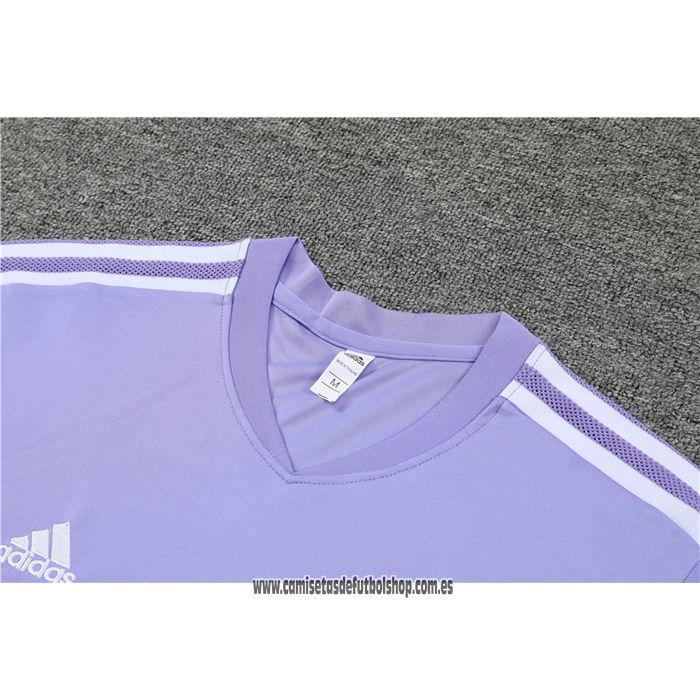 Chandal del Real Madrid 22-23 Manga Corta Purpura - Pantalon Corto
